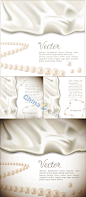 丝绸珍珠矢量文本背景 ---免费素材下载 www.3lsc.com 三联素材网