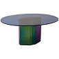 Multicolored Oval Dining Table 'Polygonon' by Afra & Tobia Scarpa for B&B Italia For Sale