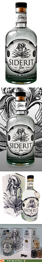 Siderit Gin has a very pretty bottle and ... | DESIGN | Alcohol Packa…