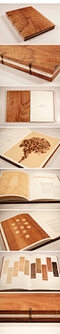 冰岛艺术学院学生Einar Guðmundsson的毕业作品：一本以树和木头为主题的书，名字叫做0.01%，里面的内容包括树木的基本信息，一篇关于树木生长的文章，以及十种木材的介绍。