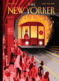 Bob Staake’s “Hell Train” : “The only thing worse than descending into a New York City subway in July is descending into a New York City subway in August,” this week’s cover artist says.