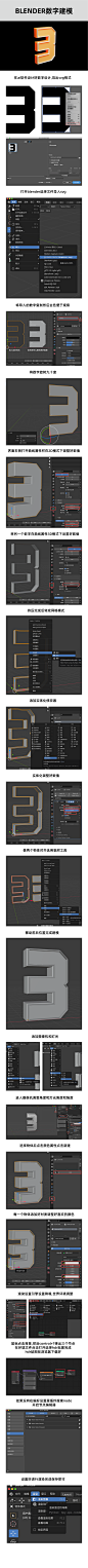 【Blender】数字制作