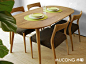 日式实木北欧现代风格白橡木餐桌椭圆设计 原木家具-淘宝网