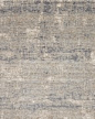 Bourdon, Grey Blue  Contemporary, Abstract, Organic, Silk, Wool, New by Samad