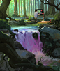 Daily sketch, Shin jong hun : paint waterfall