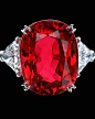 At 23.10 carats, the Carmen Lúcia Ruby is the largest faceted ruby in the National Gem Collection and one of the finest large, faceted Burmese rubies known.: 