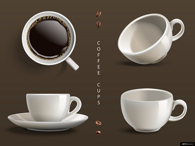 速溶咖啡 咖啡豆 元素 矢量 海报
