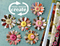 Recycled Paper Flowers - Twice as Nice - made from recycled catalog pages : These whimsical flowers are twice as nice because they are made from recycled product!    Originally colorful pages of a catalog, they are now