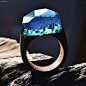Secret Wood 戒指中的小世界 首饰设计 自然 灵感 木头 时尚 手工 戒指 