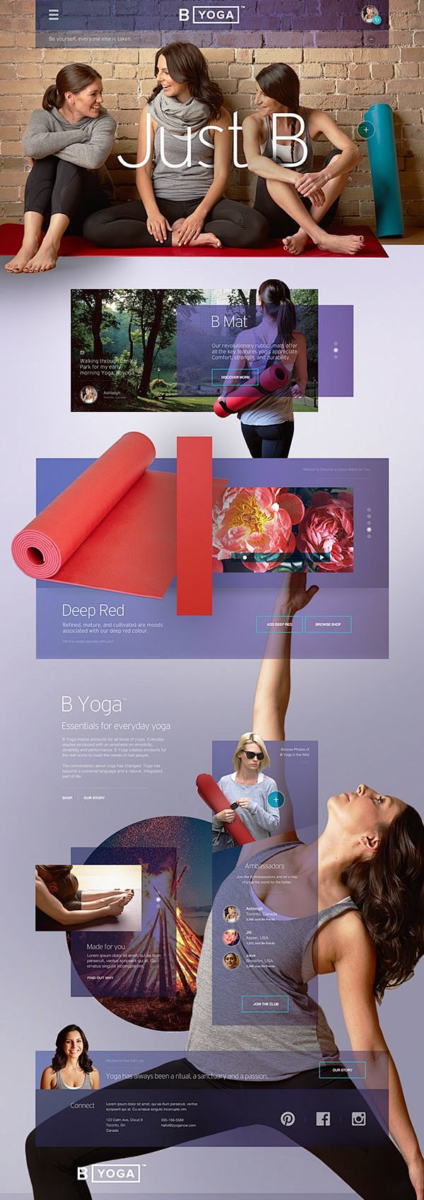 B Yoga Website on Be...