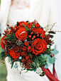 大红当道！30束喜气洋洋的红色手捧花！+来自：婚礼时光——关注婚礼的一切，分享最美好的时光。#手捧花#