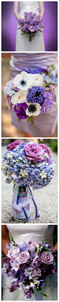 #花艺时光#炎热的夏日已经来到，一组蓝紫色系的手捧花，为这阳光夏日增添一丝清凉的味道~http://t.cn/zjHTfxM