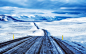 General 2000x1250 nature landscape snow road alone clouds mountains