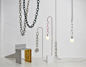 Trueing's Epic New Lights Hang From Huge Colored Glass Chains - Sight Unseen : For New York Design Week 2019, NYC studio Trueing released an epic series of lights suspended from oversized chains made of borosilicate glass.