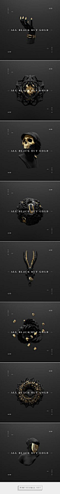 All black but gold on Behance - created via http://pinthemall.net