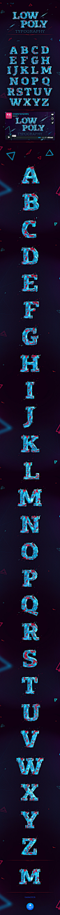 Low poly typography on Behance