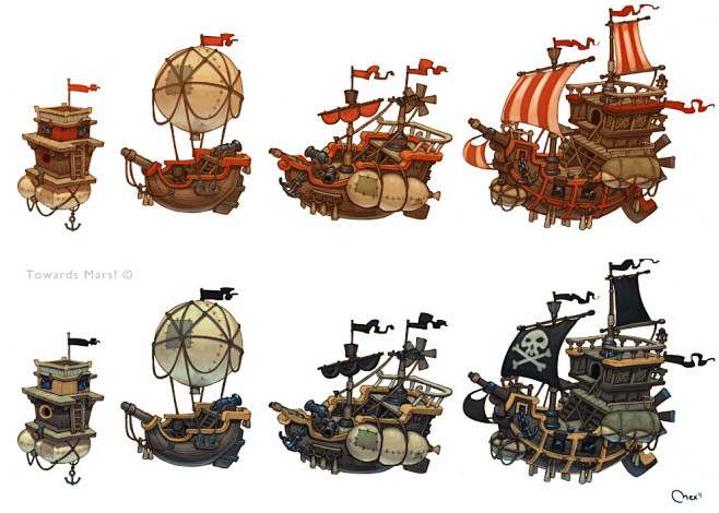 Pirates ships by Sid...