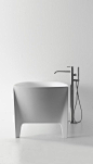 Bathtub "Edonia": minimal and white pure ceramic design | bathroom . Bad . salle de bain | Design: Mario Ferrarini |: 