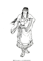 西游记 惠岸行者 神仙 神话传说 白描人物 妖怪 西游记白描李云中