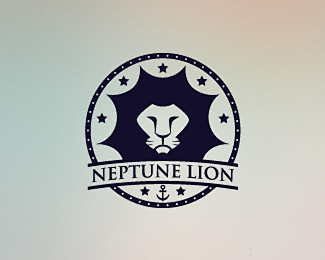 海王星狮子图标海王星 狮子 动物 徽标 ...