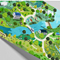 Yves Rocher France La Gacilly isometric Map on Behance-3