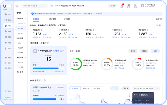 千牛工作台，淘宝天猫商家后台，一站式店铺...