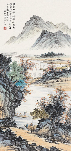 honghui采集到水墨山水绘（国画）