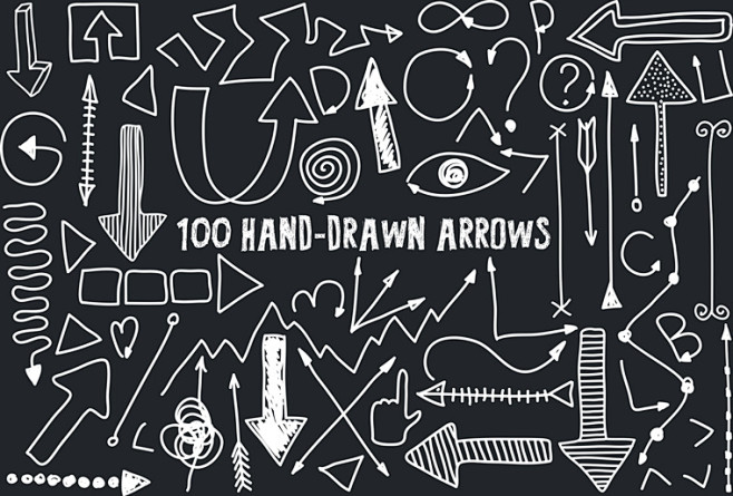 100 Hand Drawn Arrow...