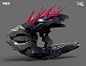 Halo 5: Guardians - Needler concept, Kolby Jukes : This is a concept sculpt I made for the Halo 5 Needler in 2015.<br/>I was tasked with applying the organic, crustacean Covenant detailing style to the carapace of the weapon. <br/>We ultimatel