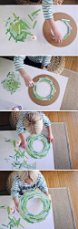Paper Strip Wreath Craft For kids