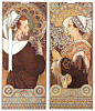 捷克插画大师 阿尔丰斯·穆夏Alphonse Maria Mucha，1860-1939 - ＤＯＲＡ - 明日.晴海冬青树系列：石楠花&海冬青树