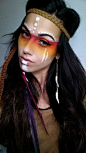 Aztec Princess halloween makeup costume: