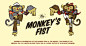 The Monkey Fist : Mascot and label design for Slow Boat Brewery's Monkey Fist beer