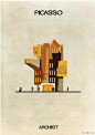西班牙艺术家Federico Babina最新的插画作品ARCHIST系列，用建筑来表达艺术家独特的美学观念。
