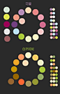 #设计视角# 一组日本绘师まなあか制作的配色环！19套上色方案参考（via：photoshop资源库）