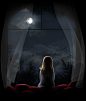 当我坐在窗台，幽静的月光洒在身边，止不住的忧伤随风飘荡.....