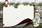 公告板, 冬青树, 圣诞老人雪人, 纸, 背景, 圣诞节, 新的一年的一天