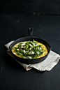 Roasted Pumpkin and Goat Cheese Frittata with Arugula Salad