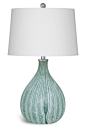 sea glass table lamp: 