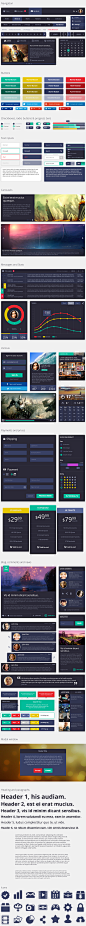 Flat Rounded Square UI Kit