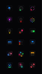 Dark matte icons