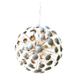 Solaria Lighting - Bilbao Silver Leaf Chandelier - White Enamel with Silver Leaf