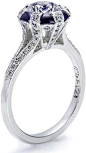 Tacori Sapphire & Diamond Pave Engagement Ring 2518RD ♥