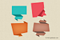 Abstract Origami Speech Bubble Icon PSD #采集大赛#