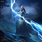 Forked Bolt - The Elder Scrolls: Legends, Arthur Gurin : Illustration for "The Elder Scrolls: Legends"