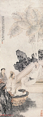 苏六朋——《听琴图》欣赏  |  
苏六朋(1791—1862)，广东顺德人。字枕琴，号怎道人、怎叔、南水村佬、南溪渔隐、浮山樵者、石楼吟叟、南水人、南水渔郎、浮山山人、浮山七十二洞天樵子等。中国清代画家。能书隶草行多种字体;能画山水人物花鸟。宗法赵子昂、唐伯虎、仇十渊、吴伟、黄慎，又亲得罗浮山僧德坤的真传，画技娴熟高超，既能作端秀精细的工笔画，也能作粗毫写意的简笔画。尤善画人物，绘写了不少盲公、卖艺人等市井人物，是广东画坛上独树一帜的画家。