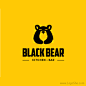 黑熊卡通Logo设计