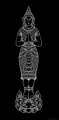 Khmer-精致寺庙佛教花纹图像插画---酷图编号1051923