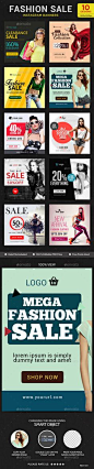 Fashion Sale Instagram Templates - 10 Designs Template #design Download: http://graphicriver.net/item/fashion-sale-instagram-templates-10-designs/12298366?ref=ksioks