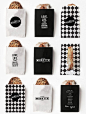 Musette Bakery black and white package design.